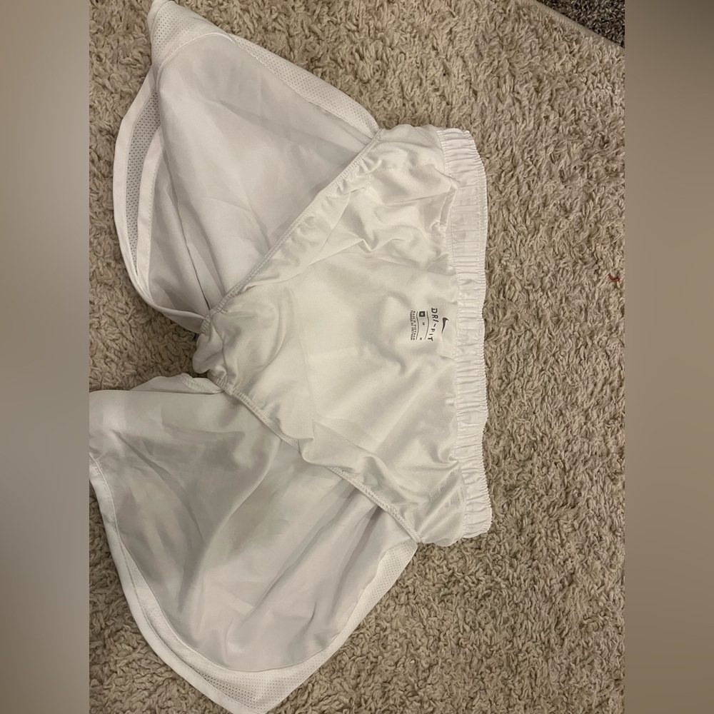 Nike Women's White Athletic Shorts - Picture 4 of 5